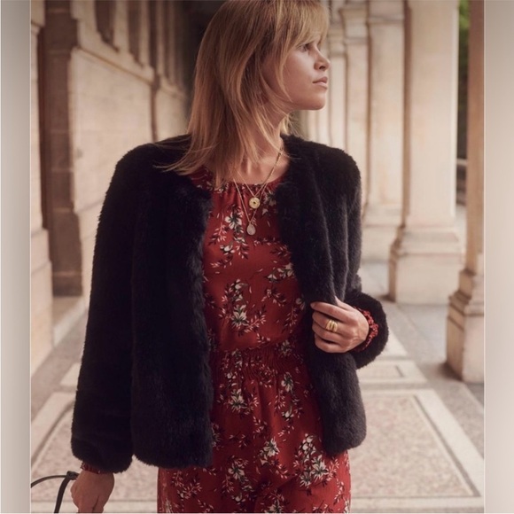 Sezane Manteau Lio Faux Fur Jacket